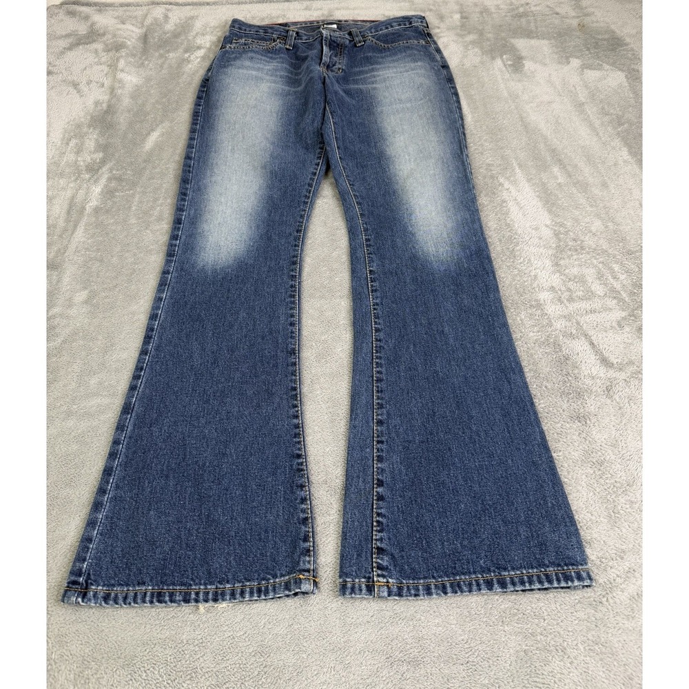 Vintage Y2K Abercrombie & Fitch Flare Jeans Women's Size 2 Blue Low Rise Baggy